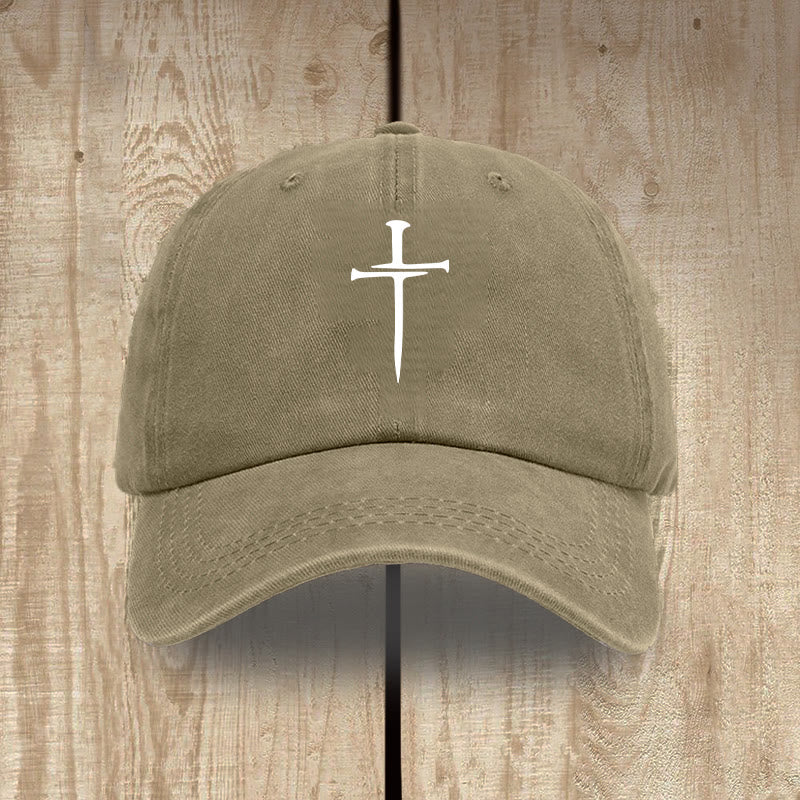 Christianartworkshop Minimalist Three Nails Cross Hat: Simplicity Meets Salvation