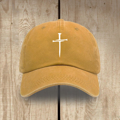 Christianartworkshop Minimalist Three Nails Cross Hat: Simplicity Meets Salvation