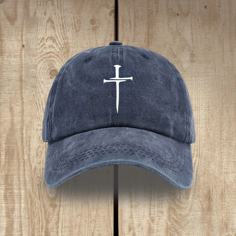 Christianartworkshop Minimalist Three Nails Cross Hat: Simplicity Meets Salvation