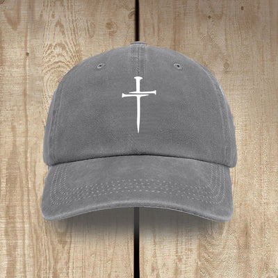 Christianartworkshop Minimalist Three Nails Cross Hat: Simplicity Meets Salvation