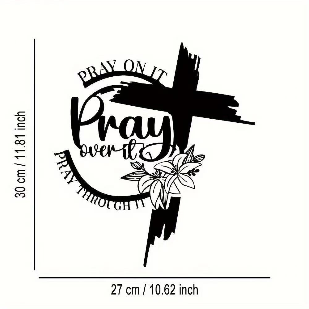 Christianartworkshop Modern Style Pray Over It Quote Inspirational Metal Wall Decor