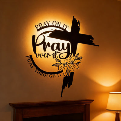 Christianartworkshop Modern Style Pray Over It Quote Inspirational Metal Wall Decor