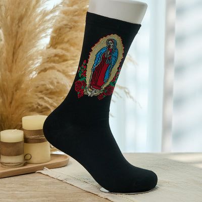 Christianartworkshop Faithful Our Lady of Guadalupe Unisex Socks Bringing Faith and Daily Blessings