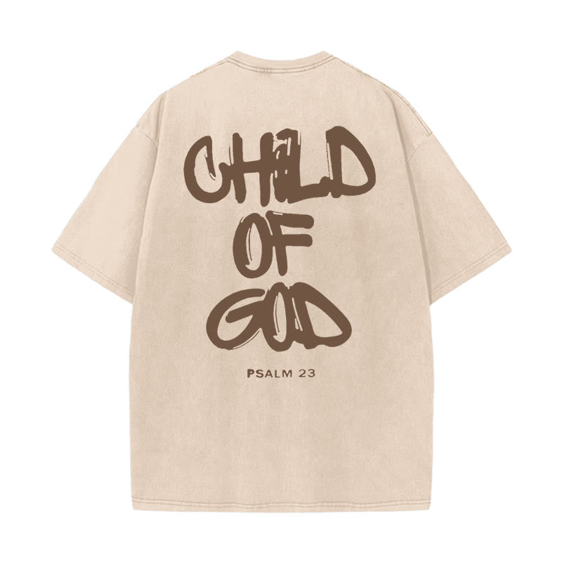 Christianartworkshop "CHILD OF GOD" Washed T-Shirt
