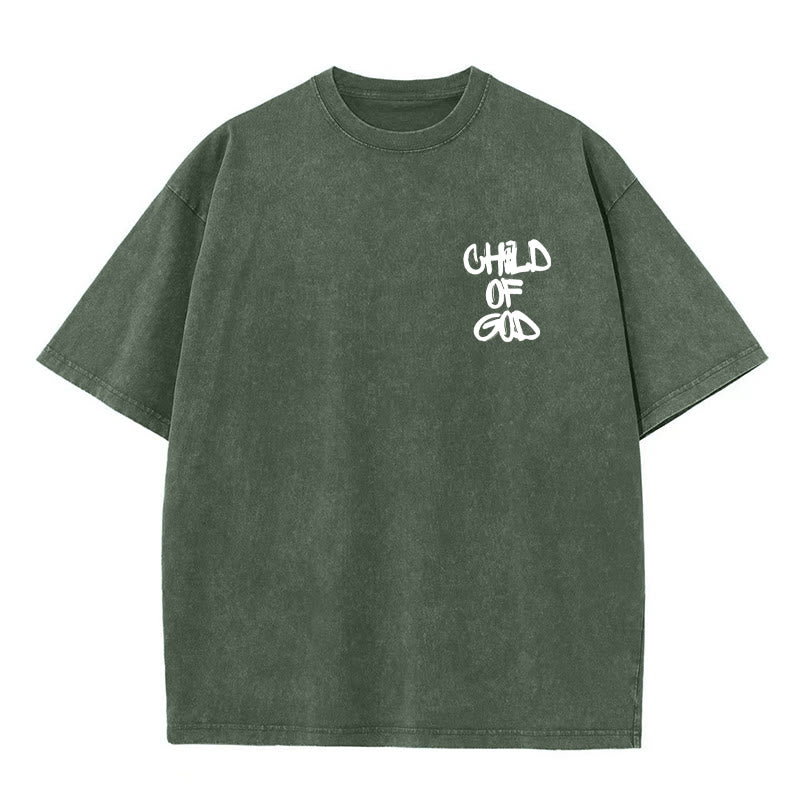 Christianartworkshop "CHILD OF GOD" Washed T-Shirt