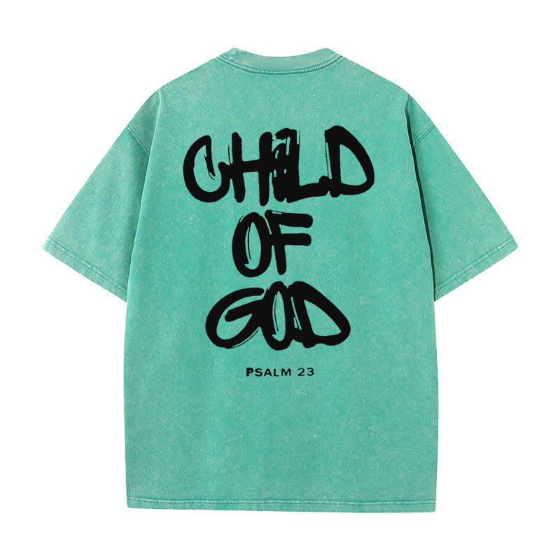 Christianartworkshop "CHILD OF GOD" Washed T-Shirt
