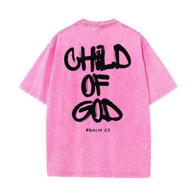 Christianartworkshop "CHILD OF GOD" Washed T-Shirt