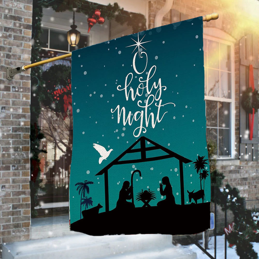 Christianartworkshop Teal Starry O Holy Night Nativity Garden Flag: Faith - Inspired Decor