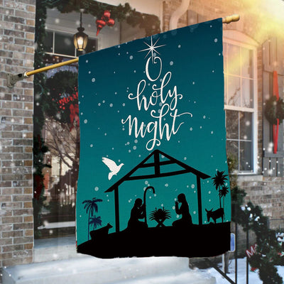 Christianartworkshop Teal Starry O Holy Night Nativity Garden Flag: Faith - Inspired Decor