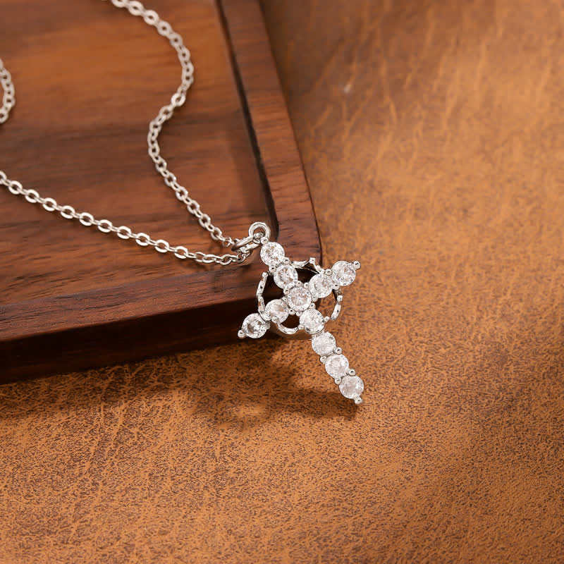 FREE Today: Modern Crowned in Faith Cross Necklace, Earrings