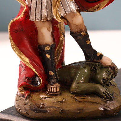 Christianartworkshop St. Michael Warrior Angel Desktop Ornament: Guardian Angel Defeating Evil