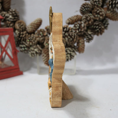 Christianartworkshop Holy Family Star & Angel Nativity Desktop Ornament for Christmas Celebration