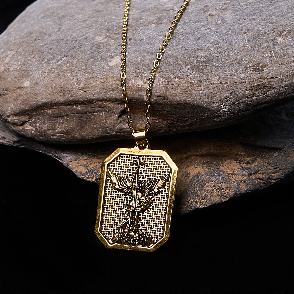 Christianartworkshop Faith Warrior St.Michael the Archangel Necklace: Strength in Every Battle