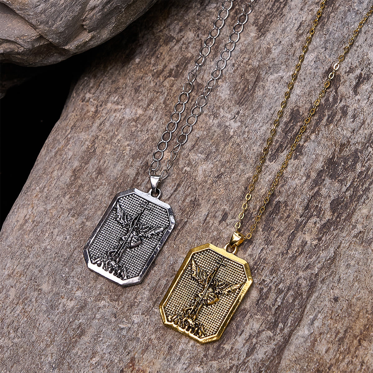 Christianartworkshop Faith Warrior St.Michael the Archangel Necklace: Strength in Every Battle