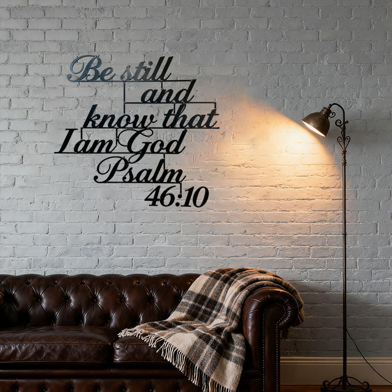 Christianartworkshop Classic Black Psalm 46:10 Metal Wall Decor