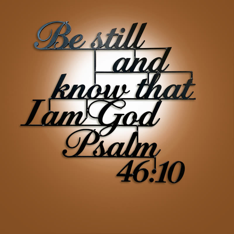 Christianartworkshop Classic Black Psalm 46:10 Metal Wall Decor