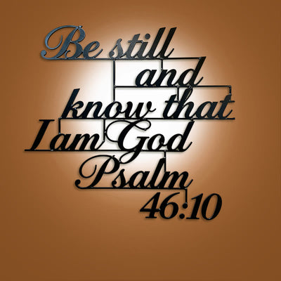 Christianartworkshop Classic Black Psalm 46:10 Metal Wall Decor