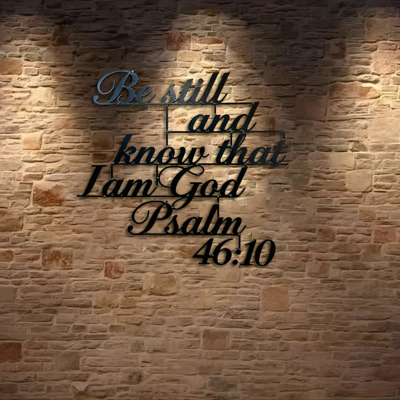 Christianartworkshop Classic Black Psalm 46:10 Metal Wall Decor