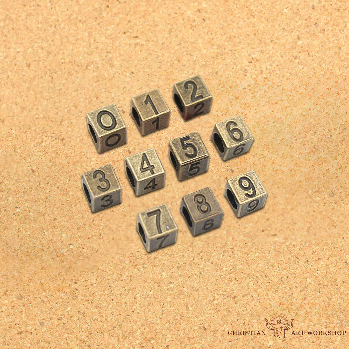 Christianartworkshop Military - Style Paracord Custom Rosary: Silver-Toned Beads & Brass JESUS