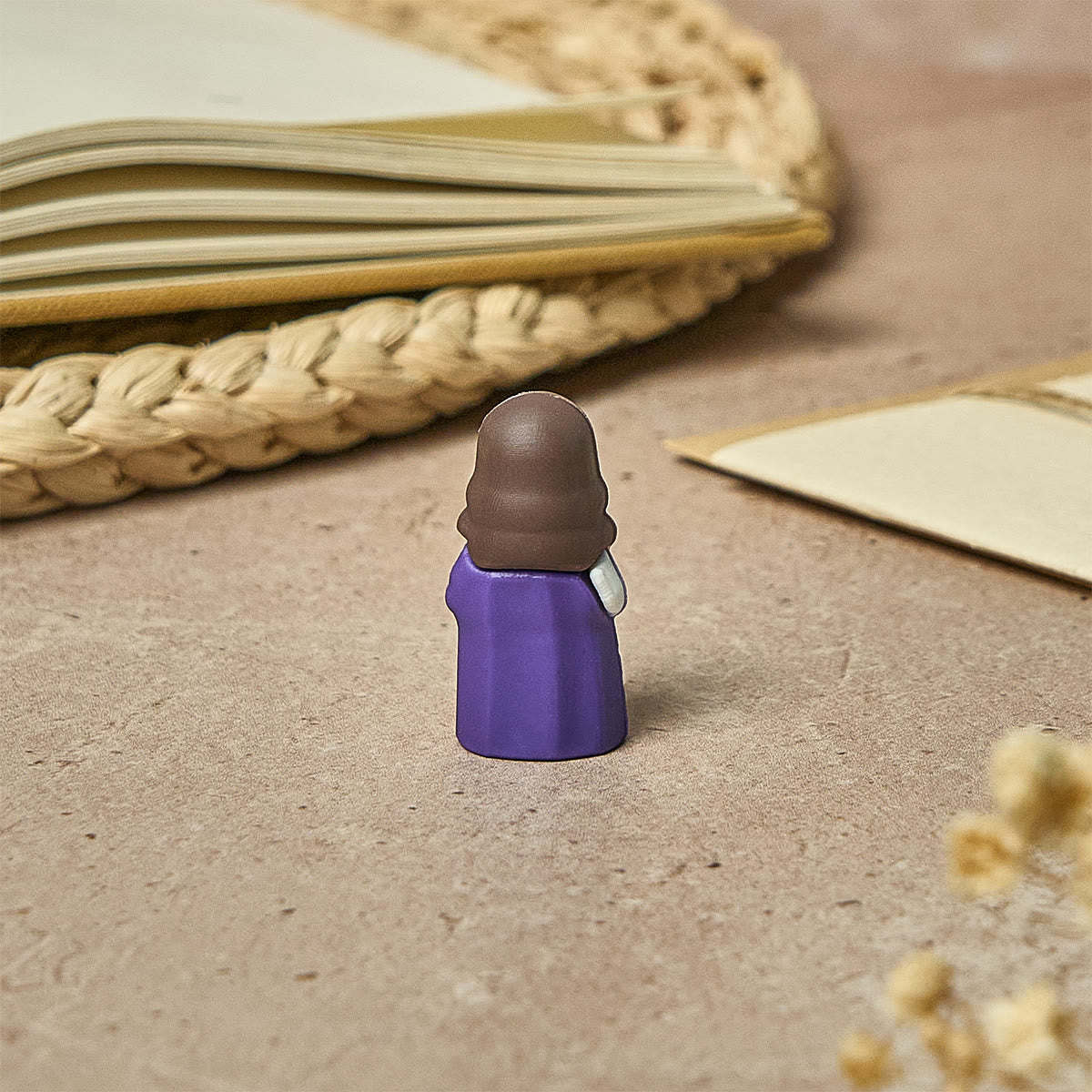 Christianartworkshop 3-Color Mini Figurine Set with Cross Bible for Desk, Car, Nightstand