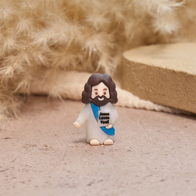 Christianartworkshop Happy Faith Corner Little Jesus Figurine Set: Jesus Loves You