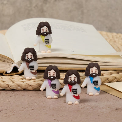 Christianartworkshop Happy Faith Corner Little Jesus Figurine Set: Jesus Loves You