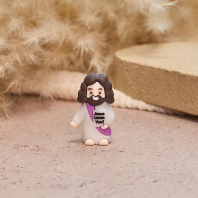 Christianartworkshop Happy Faith Corner Little Jesus Figurine Set: Jesus Loves You
