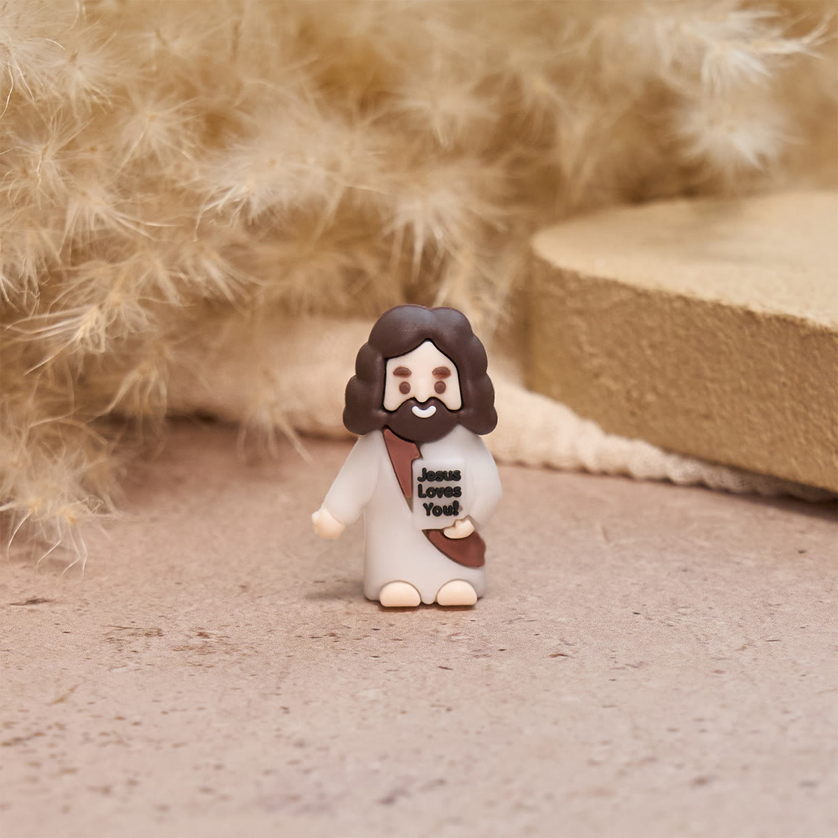 Christianartworkshop Happy Faith Corner Little Jesus Figurine Set: Jesus Loves You