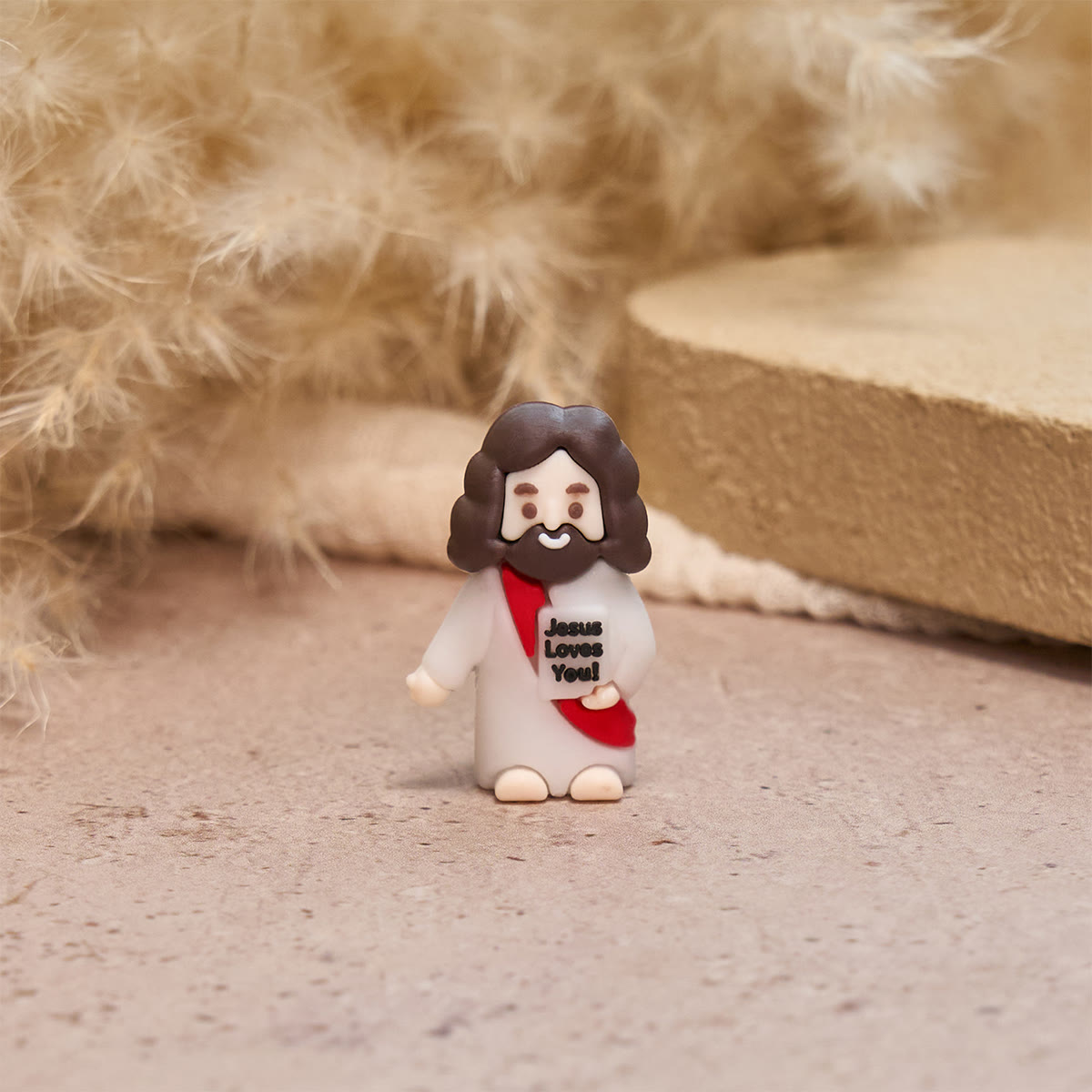 Christianartworkshop Happy Faith Corner Little Jesus Figurine Set: Jesus Loves You