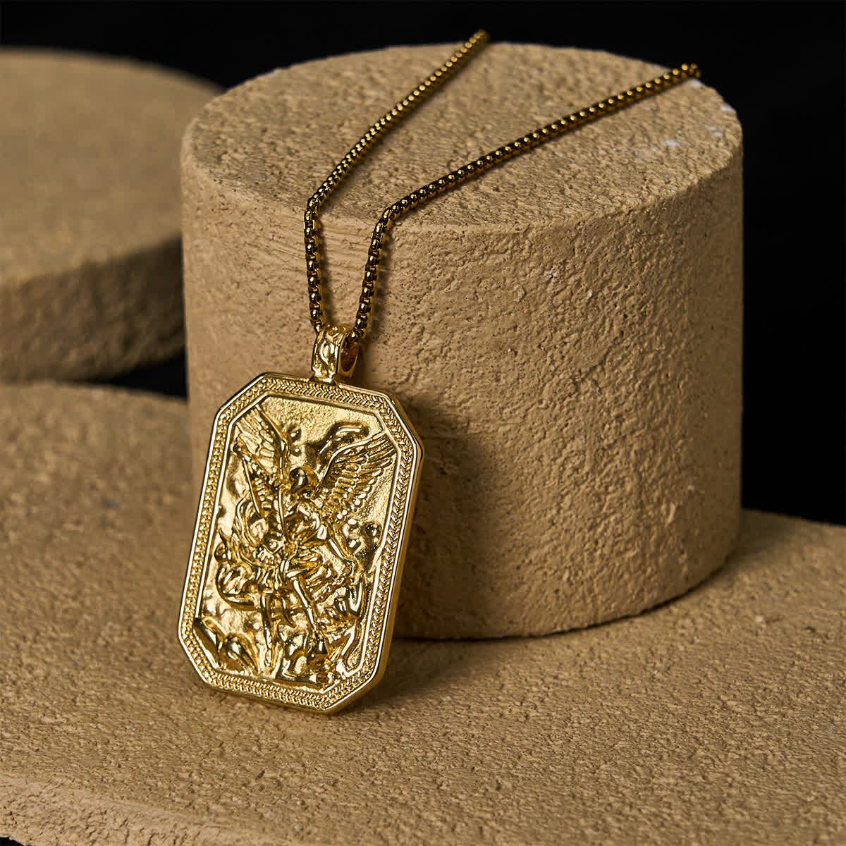 FREE Today: Classic Style St. Michael the Archangel Protection Stainless Steel Pendant Necklace