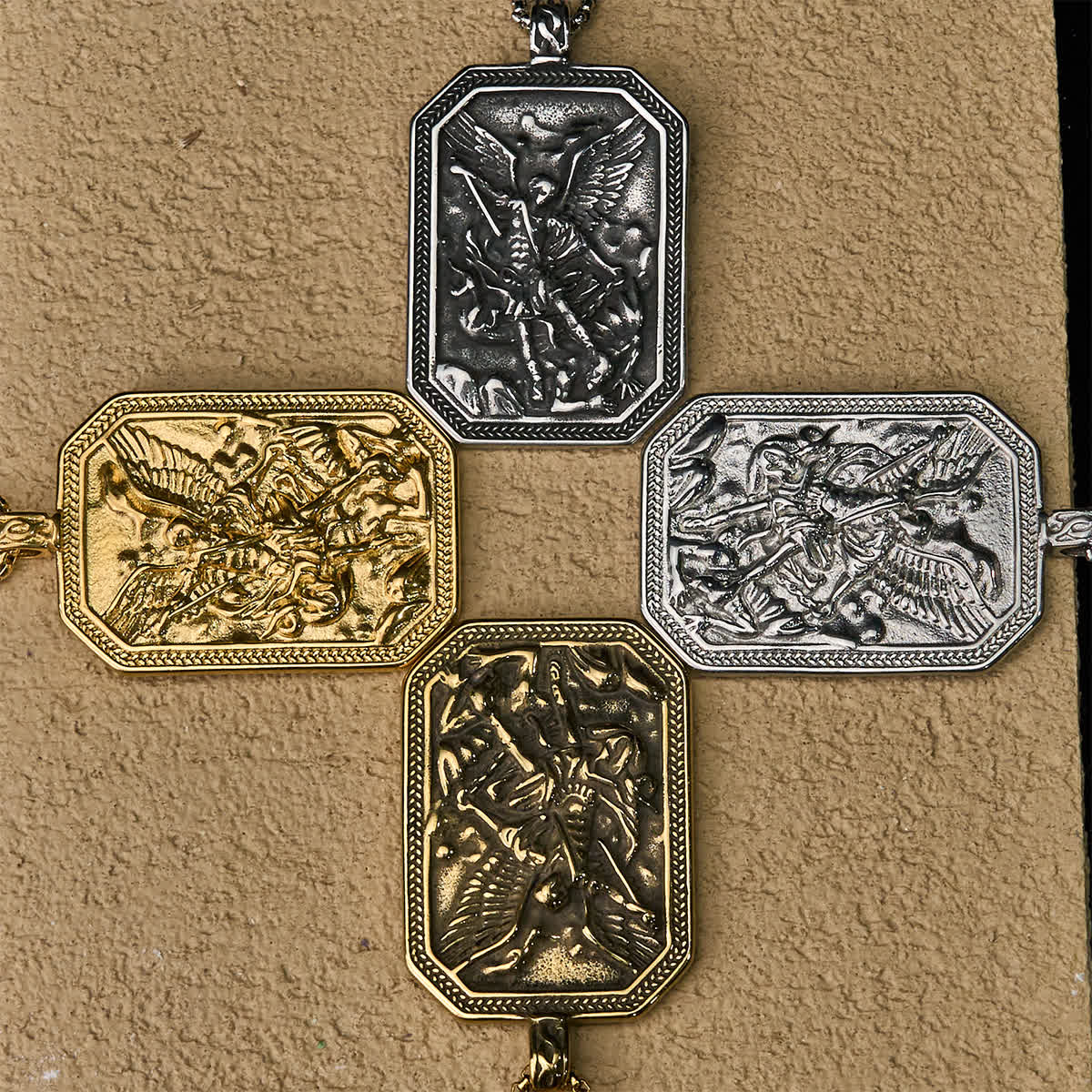 Christianartworkshop Classic Style St. Michael the Archangel Protection Stainless Steel Pendant Necklace