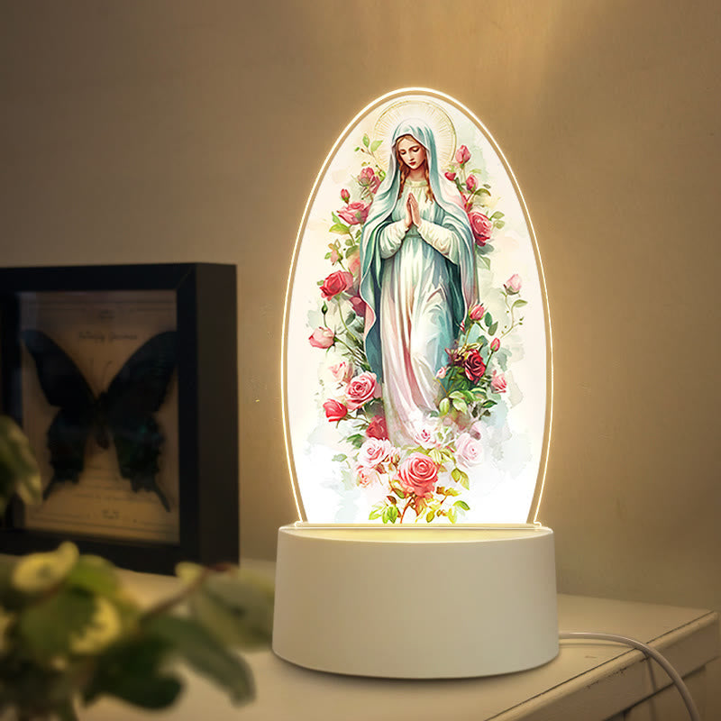 Christianartworkshop Multi-Style Elegant Virgin Mary Nightlight: Divine Grace & Home Elegance