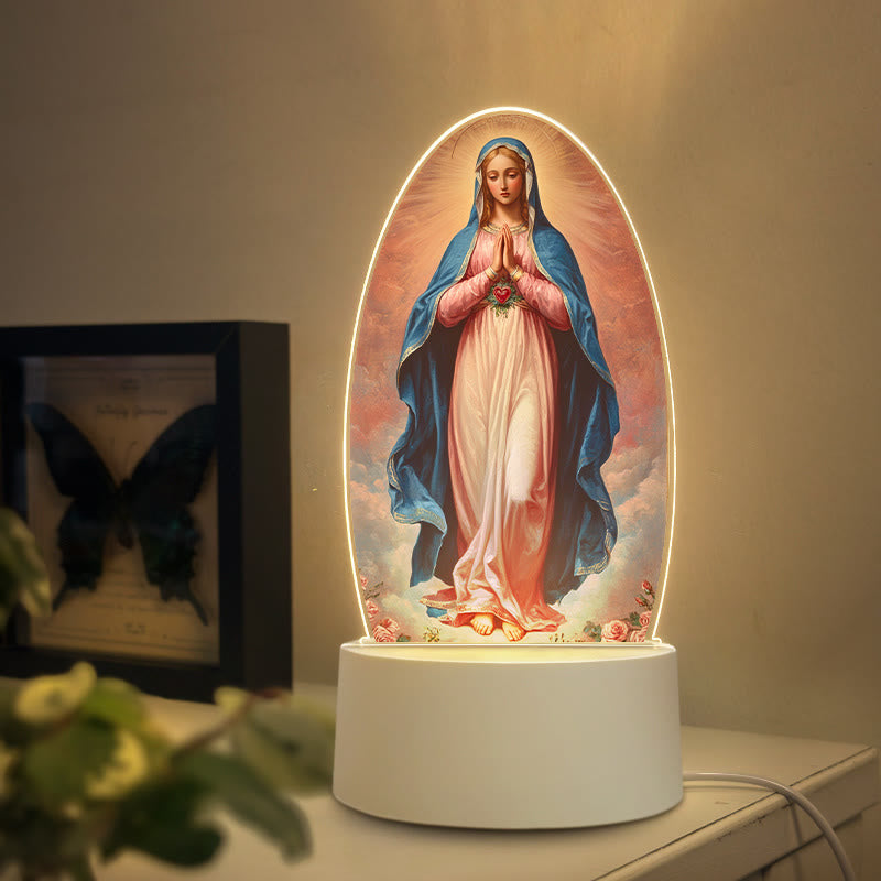 Christianartworkshop Multi-Style Elegant Virgin Mary Nightlight: Divine Grace & Home Elegance