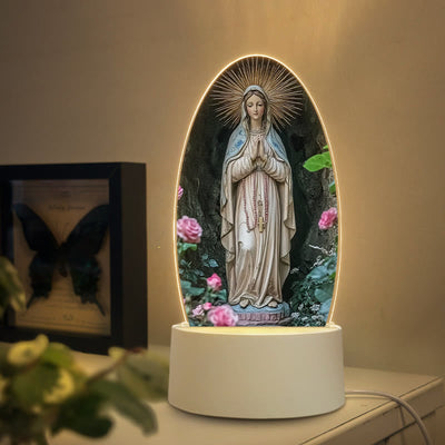 Christianartworkshop Multi-Style Elegant Virgin Mary Nightlight: Divine Grace & Home Elegance