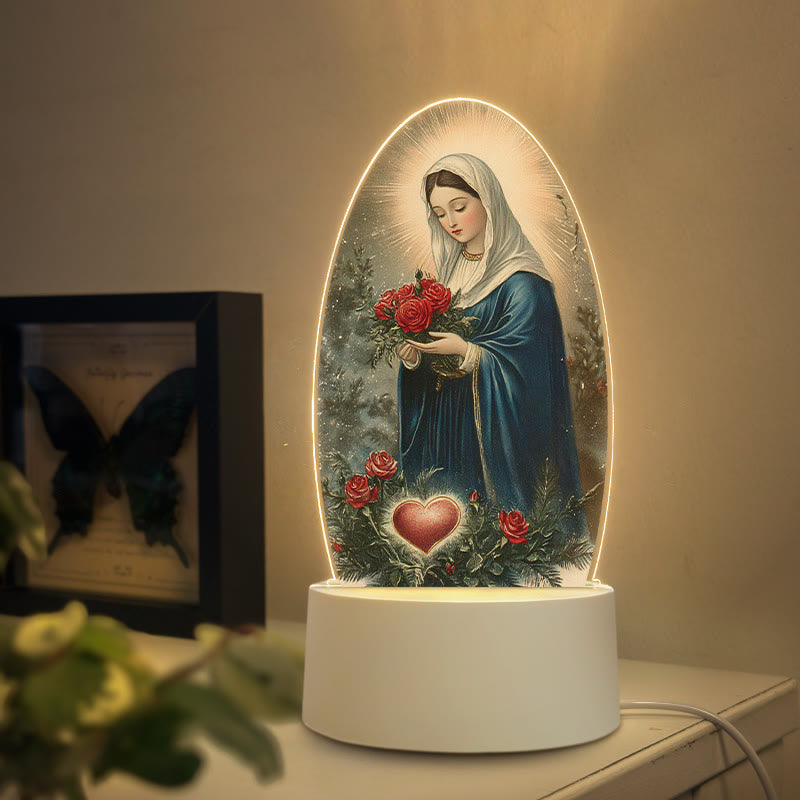 Christianartworkshop Multi-Style Elegant Virgin Mary Nightlight: Divine Grace & Home Elegance