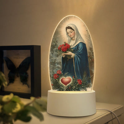 Christianartworkshop Multi-Style Elegant Virgin Mary Nightlight: Divine Grace & Home Elegance