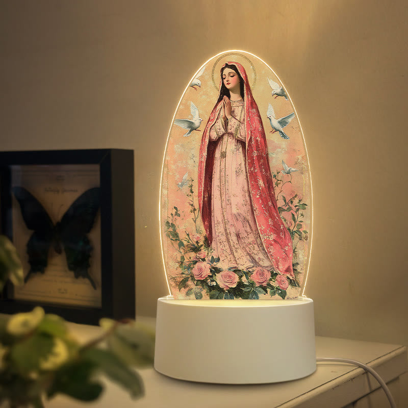 Christianartworkshop Multi-Style Elegant Virgin Mary Nightlight: Divine Grace & Home Elegance