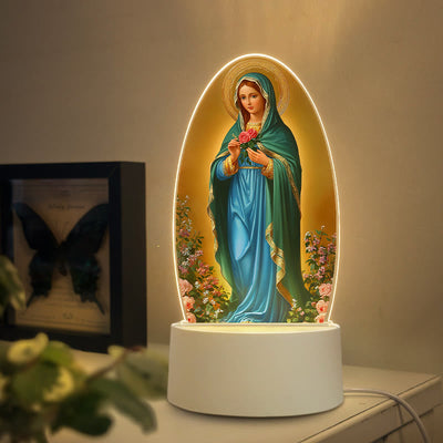 Christianartworkshop Multi-Style Elegant Virgin Mary Nightlight: Divine Grace & Home Elegance