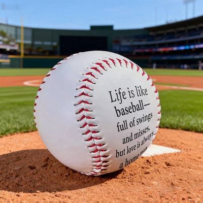 Christianartworkshop Spiritual Encouragement Baseball: Life's Swings & Misses, Love's Home Run Gift