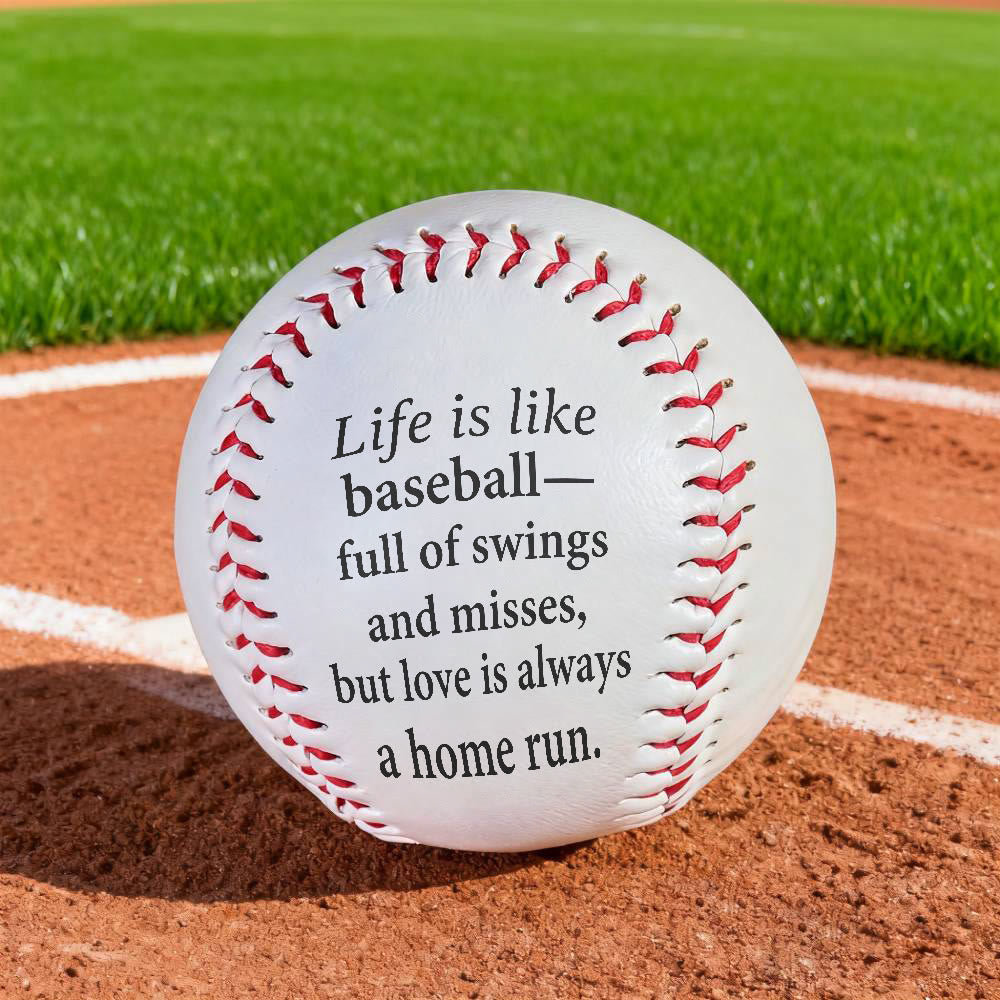 Christianartworkshop Spiritual Encouragement Baseball: Life's Swings & Misses, Love's Home Run Gift
