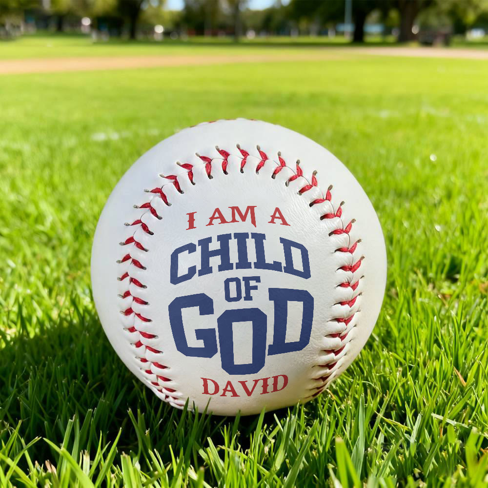Christianartworkshop Everyday Faith Reminder Baseball: Child of God Proclamation for Play & Display