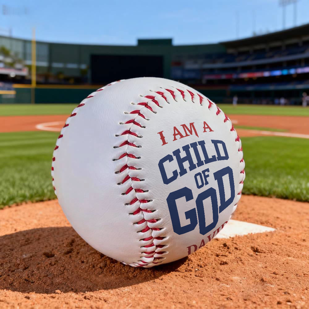 Christianartworkshop Everyday Faith Reminder Baseball: Child of God Proclamation for Play & Display