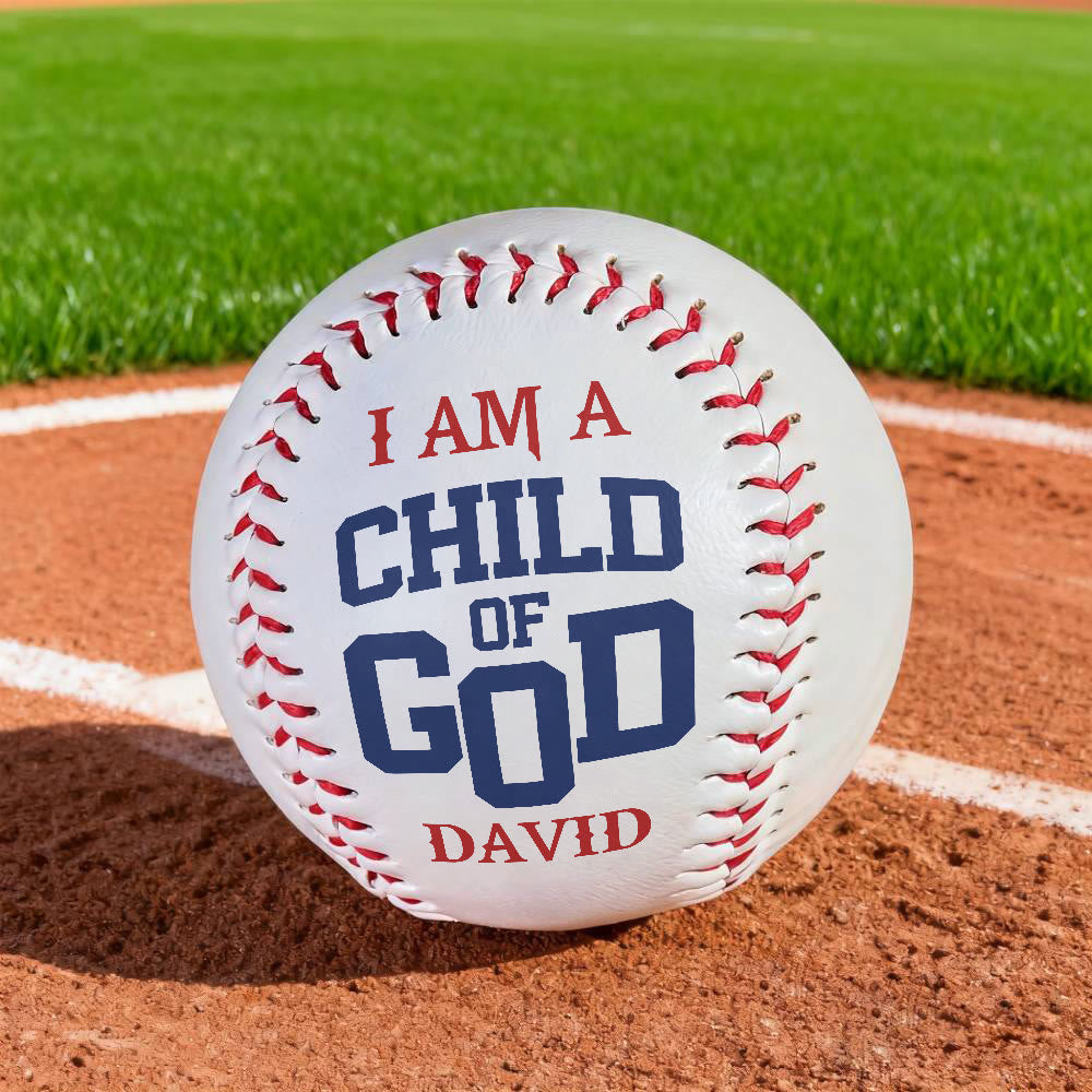 Christianartworkshop Everyday Faith Reminder Baseball: Child of God Proclamation for Play & Display