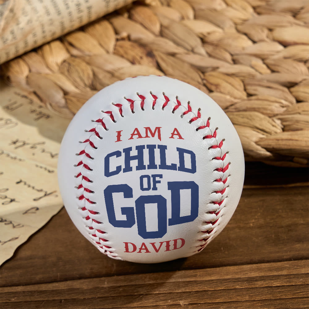 Christianartworkshop Everyday Faith Reminder Baseball: Child of God Proclamation for Play & Display