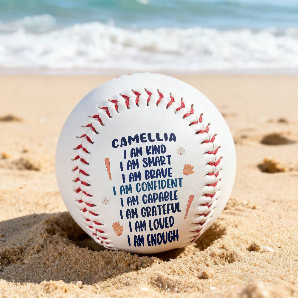 Christianartworkshop Divine Worth Baseball: Custom Name & I Am Affirmations for God-Given Identity