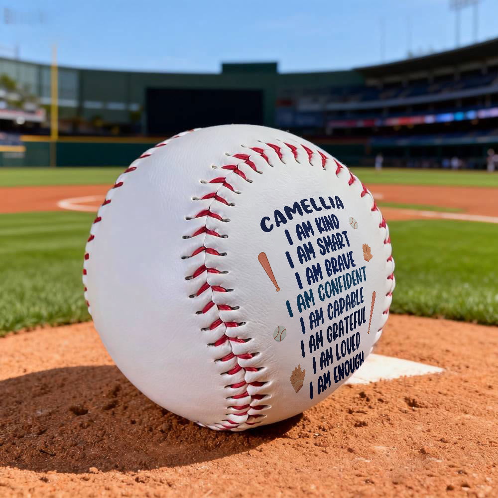 Christianartworkshop Divine Worth Baseball: Custom Name & I Am Affirmations for God-Given Identity