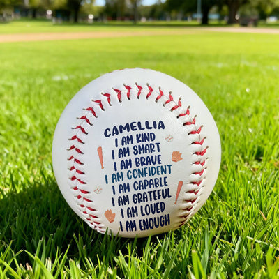 Christianartworkshop Divine Worth Baseball: Custom Name & I Am Affirmations for God-Given Identity