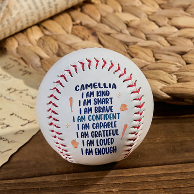 Christianartworkshop Divine Worth Baseball: Custom Name & I Am Affirmations for God-Given Identity