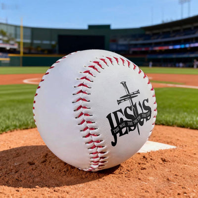 Christianartworkshop Scriptural Meaning Baseball: Jesus The Way Truth Life & Cross Design