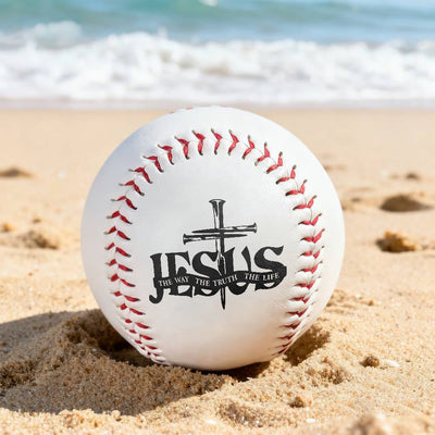 Christianartworkshop Scriptural Meaning Baseball: Jesus The Way Truth Life & Cross Design